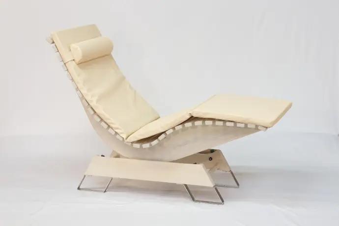 Leather lounder pad (Einzelliege, Elfenbein_207/3104)
